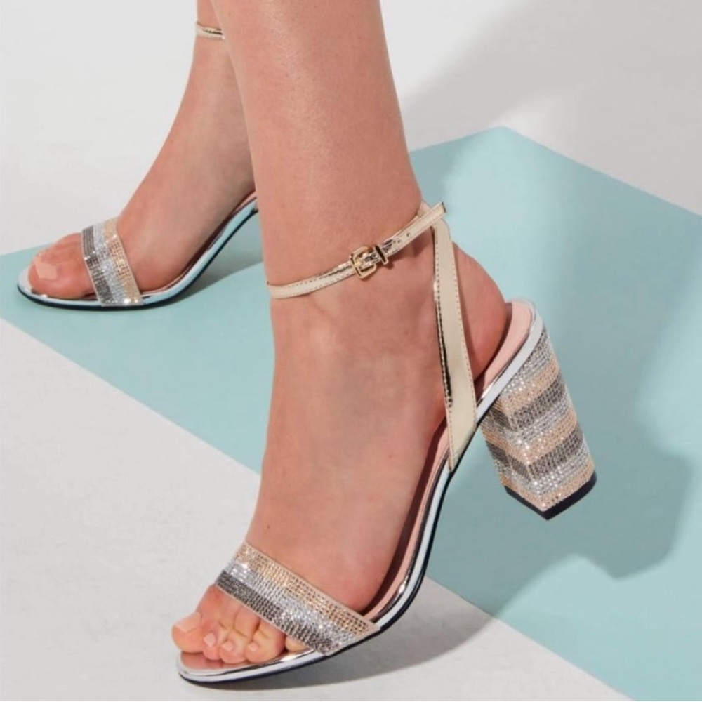 Aldo Metallic Block Heels
